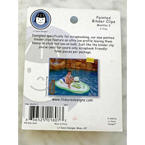 NEW Lot of 4 Scrapbook Embellishments & Clips- Christmas Winter & Months of Year - Picture 13 of 15